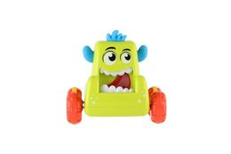 Auto monster plast 9x8cm mačkací jezdící 4 barvy 12ks v boxu