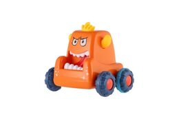 Auto monster plast 9x8cm mačkací jezdící 4 barvy 12ks v boxu