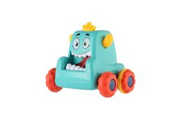 Auto monster plast 9x8cm mačkací jezdící 4 barvy 12ks v boxu