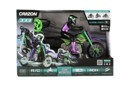 Motorka RC plast 22cm 2,4GHz na dálkové ovládání na baterie v krabici 33x23x13cm