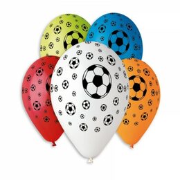 Balonek/Balonky nafukovací fotbal 12&#039;&#039; průměr 30cm 5ks v sáčku