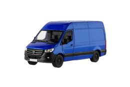 Auto/dodávka Kinsmart Mercedes-Benz Sprinter 1:48 kov/plast 12,5cm na zpětné nat. 4barvy 12ks v boxu