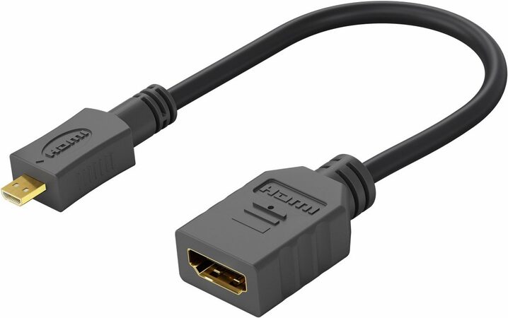 Adaptér Flexi HDMI Typ A samice - micro HDMI Typ D samec pro ohebné zapojení