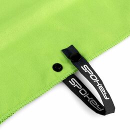 Spokey SIROCCO XL Rychleschnoucí ručník 80x150 cm, zelený s odnímatelnou sponou