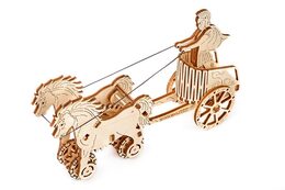 Wooden City 3D dřevěné mechanické puzzle Římský vůz