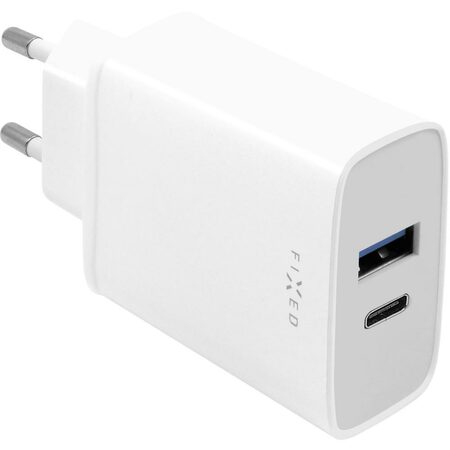 Adapter,USB-C,USB, 30W, bílý FIXED