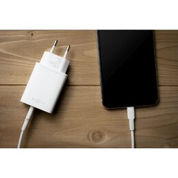 Adapter,USB-C,USB, 30W, bílý FIXED