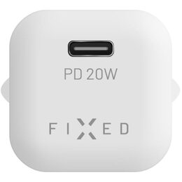 Mini adapter,USB-C kab, 20W, bílý FIXED