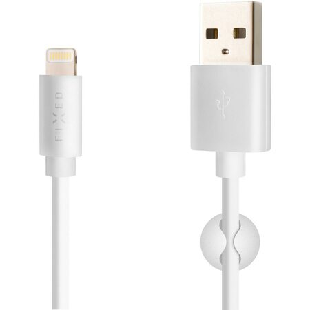 USB/Lightning kabel 1m,MFI, bílý FIXED