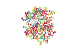 Korálky se šňůrkou plast mix barev v plastové dózičce 3,5x12,5cm 24ks v boxu