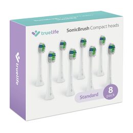 TrueLife SonicBrush Compact-series heads Standard white 8 pack