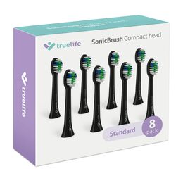 TrueLife SonicBrush Compact-series heads Standard black 8 pack