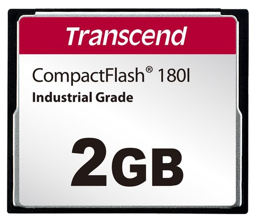 Transcend 2GB INDUSTRIAL TEMP CF180I CF CARD, (MLC) paměťová karta (SLC mode), 8