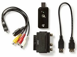 Nedis VGRRU100BK - Video Grabber | A/V kabel / Scart | Včetně softwaru | USB 2.2