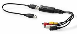 Nedis VGRRU100BK - Video Grabber | A/V kabel / Scart | Včetně softwaru | USB 2.2