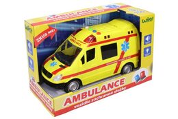 Wiky Auto ambulance záchranáři plast 21cm na baterie se světlem a zvukem