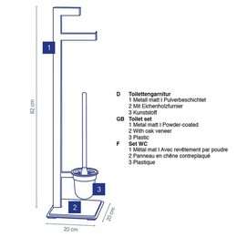 KELA WC sada Dub kov černá KL-24260