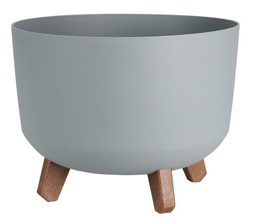 PROGARDEN Květináč na nožičkách průměr 29x17 cm šedá KO-Y89300070seda