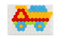 Mozaika klobouček 2,5cm hladká plast 127ks v krabici 34x24x4cm