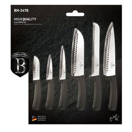 BERLINGERHAUS Sada nožů nerez 6 ks Black Silver Collection BH-2478