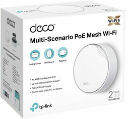 WiFi router TP-Link Deco X50-PoE(2-pack) WiFi 6, 1x 2,5GLAN, 1x GLan s PoE, 2,4/ 5GHz AX3000