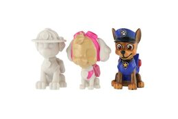 Kreativní sada Figurky k vymalování Tlapková patrola/Paw Patrol 3ks s doplňky v krabici 23x30x7cm