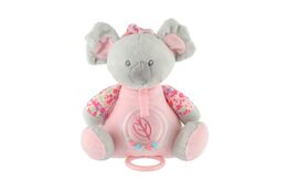 Medvěd koala chrastítko plyš 19cm závěs na post./koč. nat. hrací strojek růžový na kartě v sáčku 0+