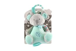 Medvěd koala chrastítko plyš 19cm závěs na post./koč. nat. hrací strojek zelený na kartě v sáčku 0+