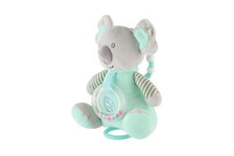 Medvěd koala chrastítko plyš 19cm závěs na post./koč. nat. hrací strojek zelený na kartě v sáčku 0+