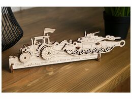 Ugears 3D dřevěné mechanické puzzle Brave UA Tractor