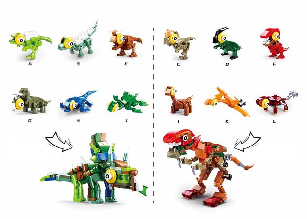 Sluban Vajíčka Qbricks M38-B0796 Dino 1ks