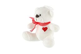 Medvěd/Medvídek sedící s mašlí plyš 12cm 4 barvy 0m+
