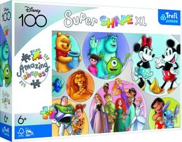 Puzzle Barevný svět Disney 160 XL Super Shape 60x40cm v krabici 40x27x6cm