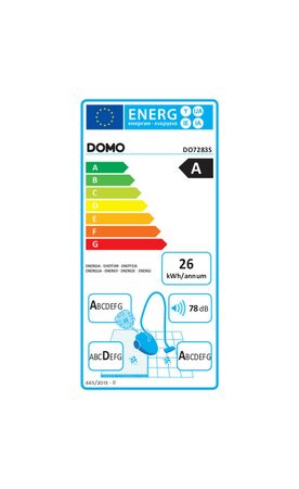 Sáčkový vysavač  - DOMO DO7283S, příkon: 700 W