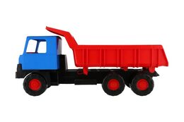Auto nákladní korba červená kabina modrá plast 75cm