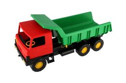 Auto nákladní korba zelená kabina červená plast 75cm