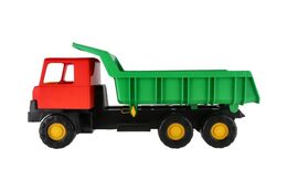 Auto nákladní korba zelená kabina červená plast 75cm