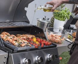 Plynový gril G21 Oklahoma, BBQ Premium Line 3 hořáky + zdarma redukční ventil