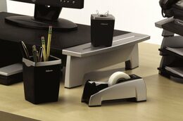 Stojan Fellowes Office Suites STANDARD pod monitor, notebook, 5 pozic výšky, černo-stříbrný