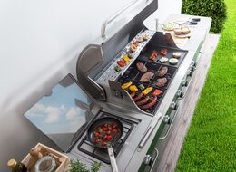 Plynový gril G21 Nevada, BBQ kuchyně Premium Line 7 hořáků + zdarma redukční ventil