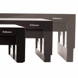 Stojan Fellowes Designer Suites pod monitor, s přihrádkou, černý