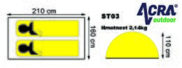 Stan Acra BROTHER ST03 kopule pro 2 - 3 osoby