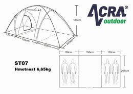 Stan Acra BROTHER ST07 pro 4 osoby