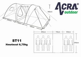 Stan Acra BROTHER ST11 pro 5 osob