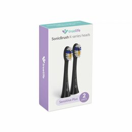 Náhradní hlavice TrueLife SonicBrush K-series heads Sensitive Plus black 2 pack