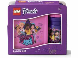 Box svačinový 20 x 17,3 x 7,1 cm + láhev 390 ml, PP + silikon LEGO FRIENDS sada 2díl.
