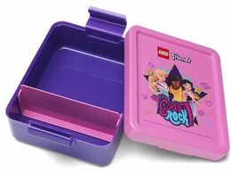 Box svačinový 20 x 17,3 x 7,1 cm + láhev 390 ml, PP + silikon LEGO FRIENDS sada 2díl.