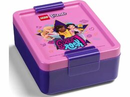 Box svačinový 20 x 17,3 x 7,1 cm + láhev 390 ml, PP + silikon LEGO FRIENDS sada 2díl.