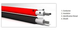 Kabel H1Z2Z2-K 4 pro soláry, měděný 1x 4mm2 - červený, cívka 500m - cena za 1m