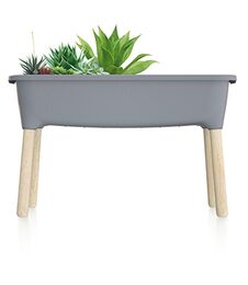 Sadbovač Prosperplast RESPANA PLANTER WOOD HIGH SET 78 cm šedý kámen